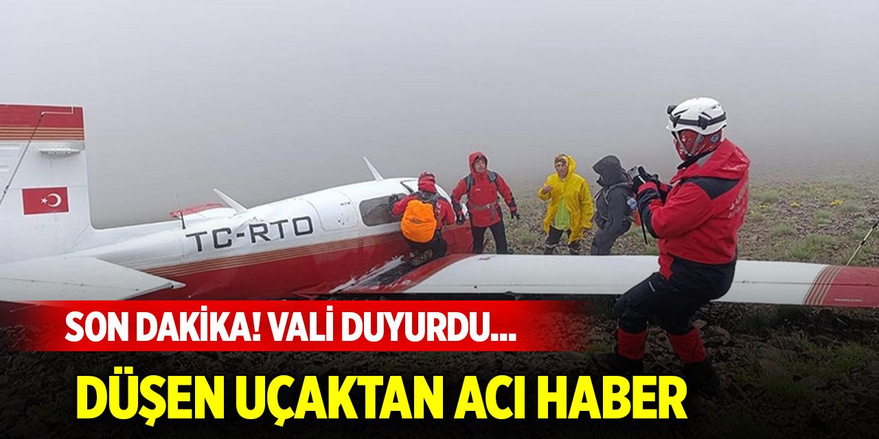 Son Dakika! Rize Valisi duyurdu... Düşen uçaktan acı haber