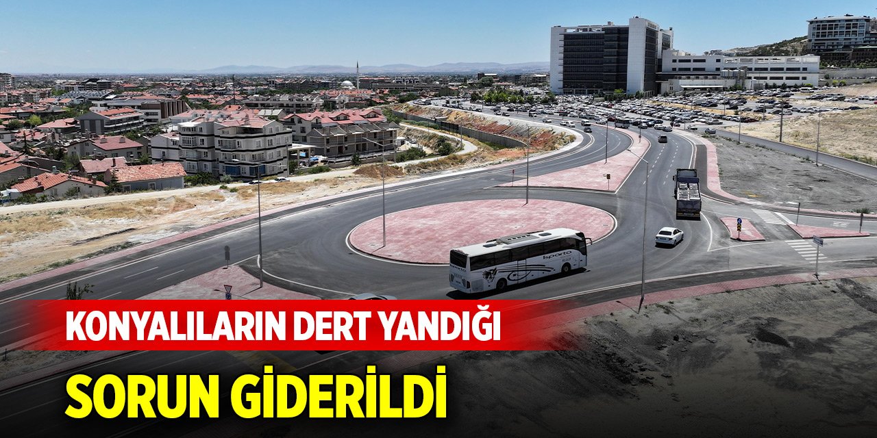 Konya'da Meram Tıp Fakültesi yolundaki sıkıntı giderildi