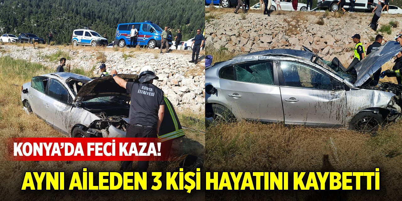 Konya'da feci kaza: Polis memurunun ailesinden 3 kişi hayatını kaybetti