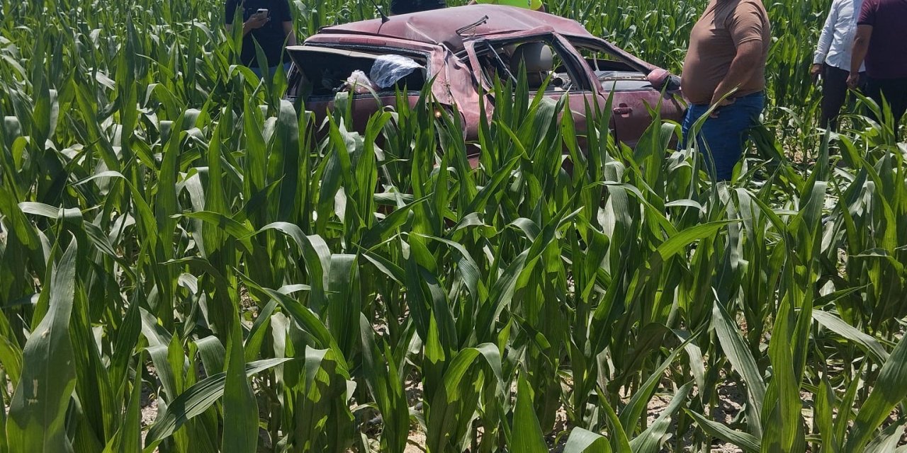 Konya'da kontrolden çıkan otomobil takla attı: 1 yaralı
