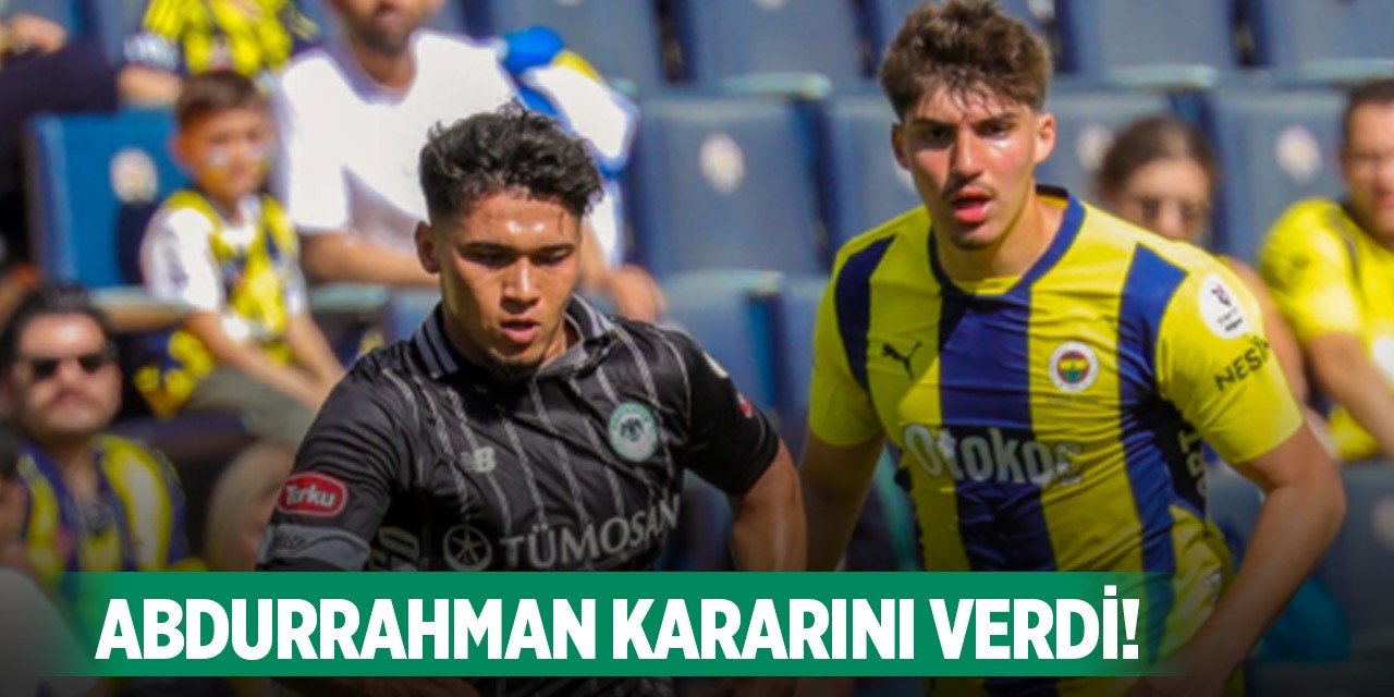 Konyaspor'un Abdurrahman Üresin kararı!