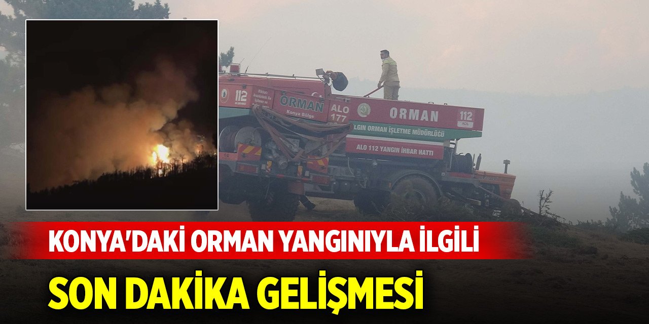 Konya'daki orman yangınıyla ilgili son dakika gelişmesi