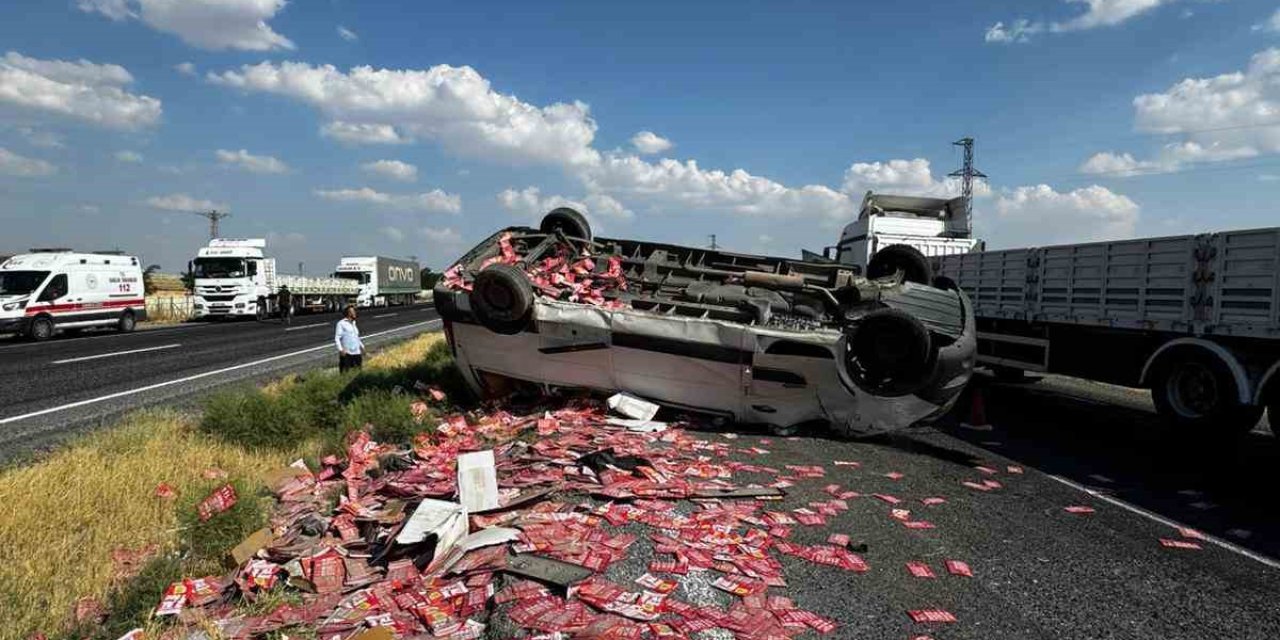Konya’da minibüs takla attı: 4 yaralı