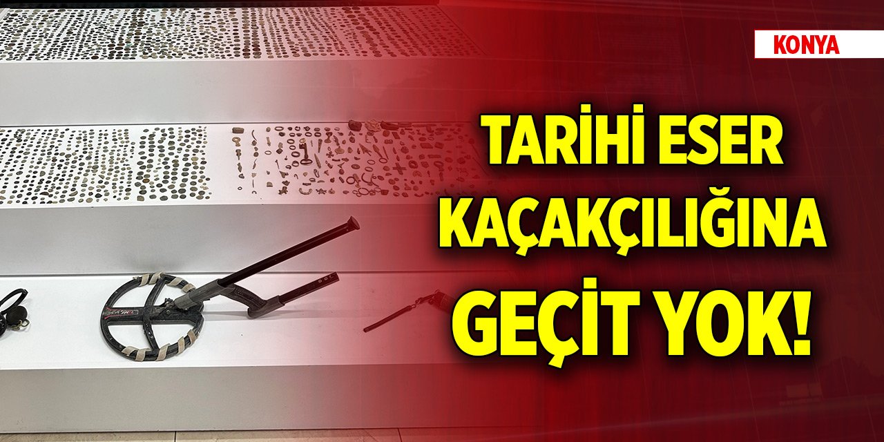 Konya’da tarihi eser kaçakçılığına geçit yok... Bini aşkın sikke ele geçirildi
