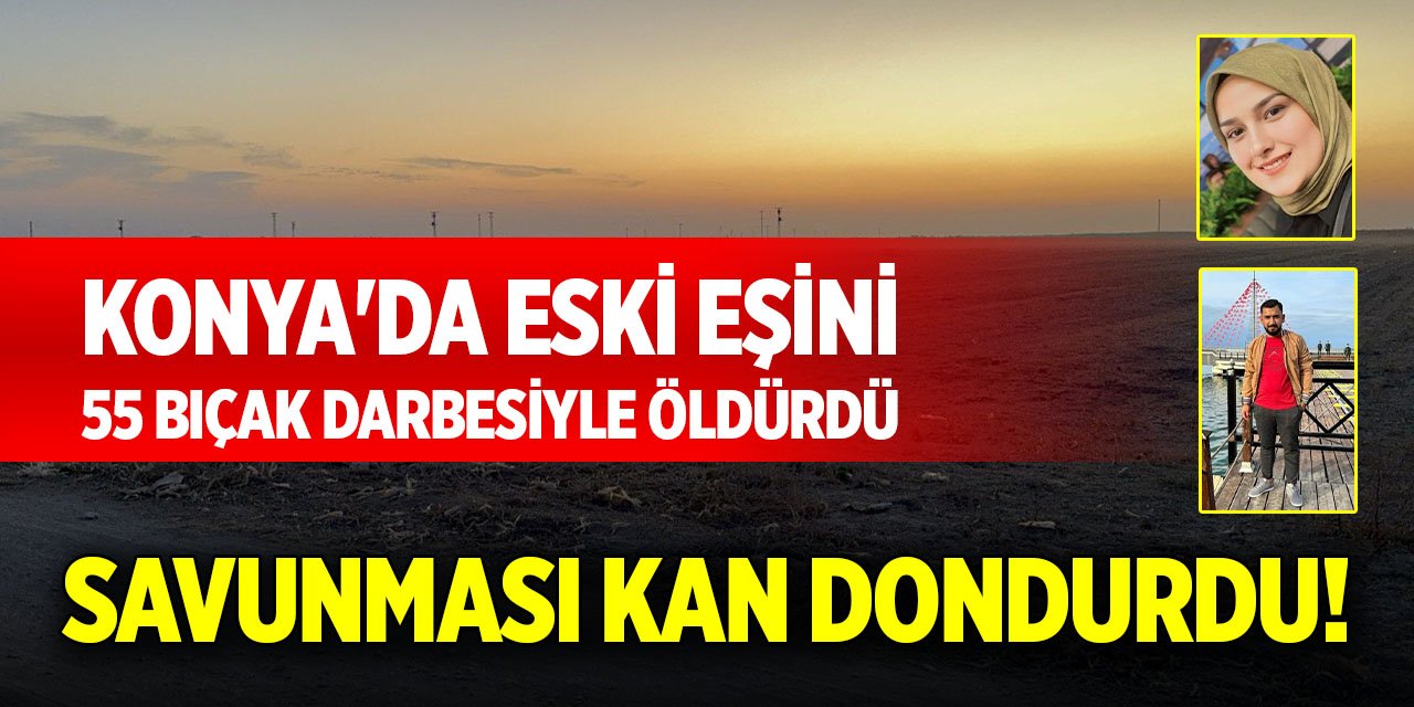 Konya'da eski eşini 55 bıçak darbesiyle öldürdü, savunması kan dondurdu!