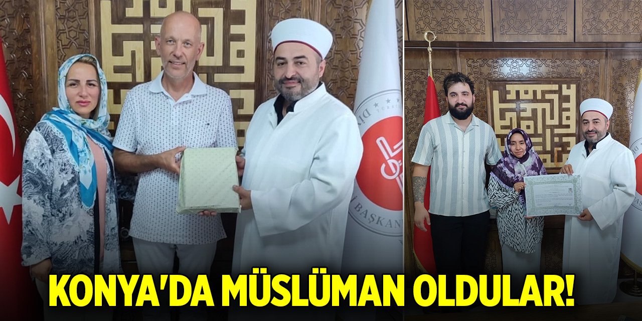 Yeni isimleri Mehmet ve Esmeralda... Konya'da Müslüman oldular!
