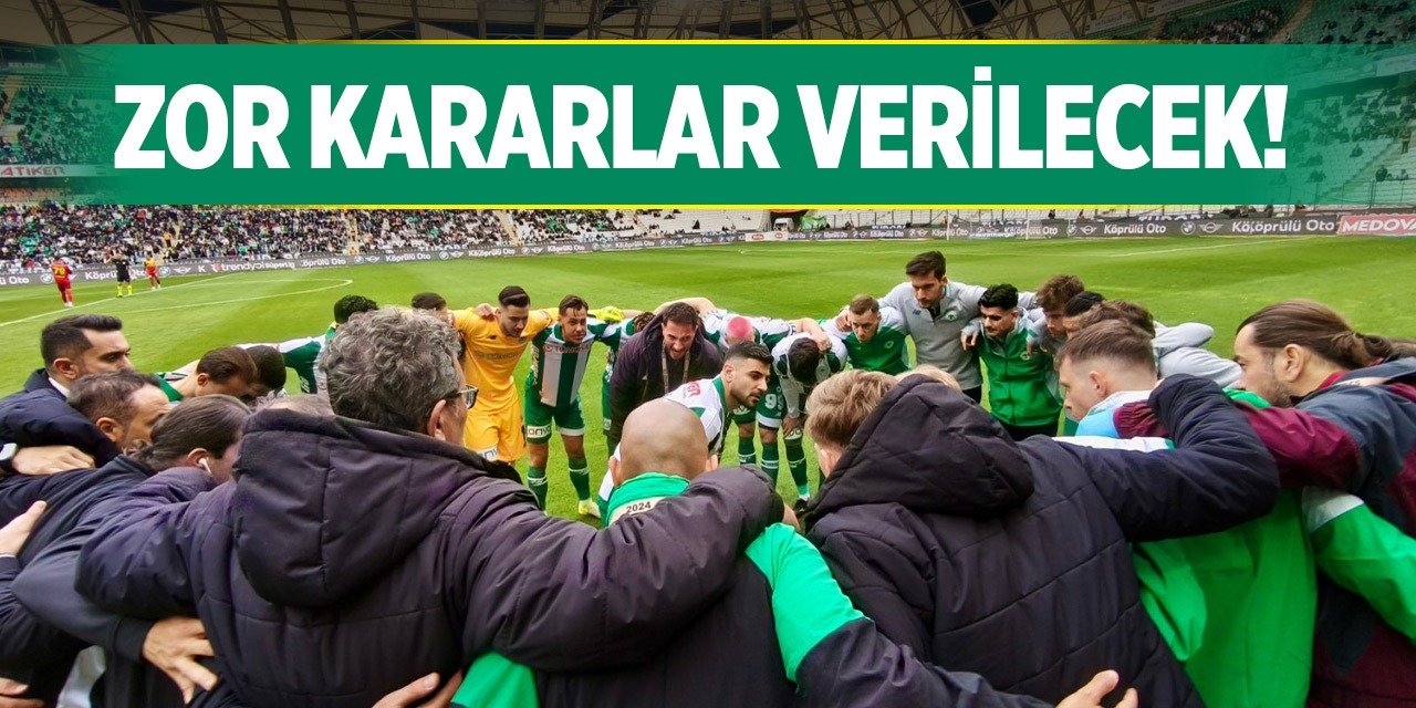 Konyaspor'un forma yarışında zor kararlar!