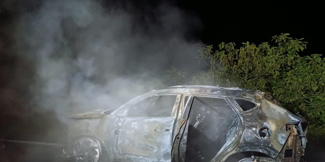 Seyir sırasında alev aldı