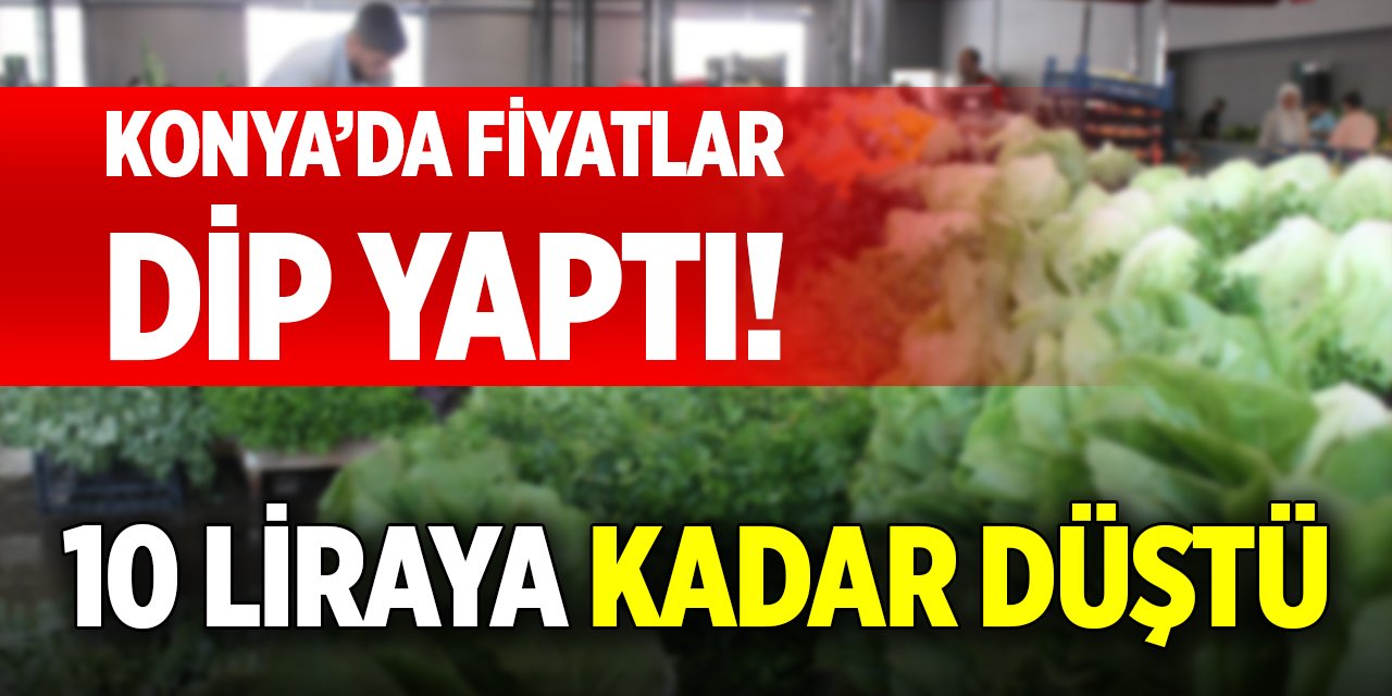 Konya’da fiyatlar dip yaptı! 10 liraya kadar düştü