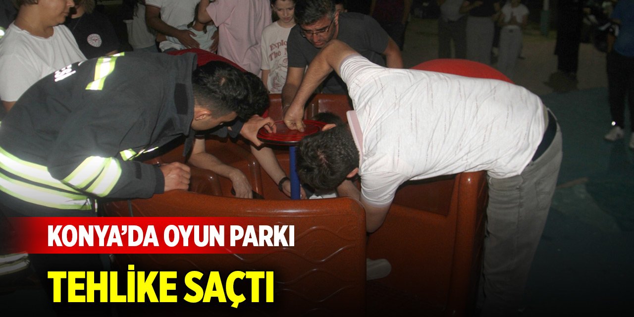 Konya'da oyun parkı tehlike saçtı! Vida saplandı
