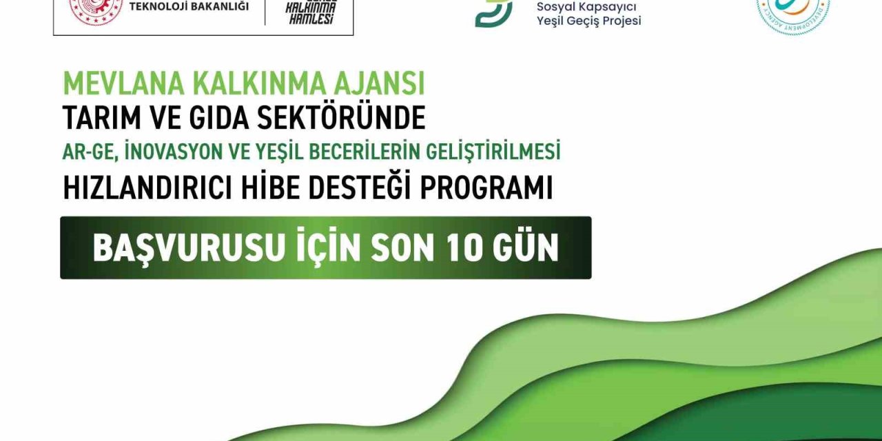 Konya'da 30 milyon liralık destek başvurusu için son 10 gün