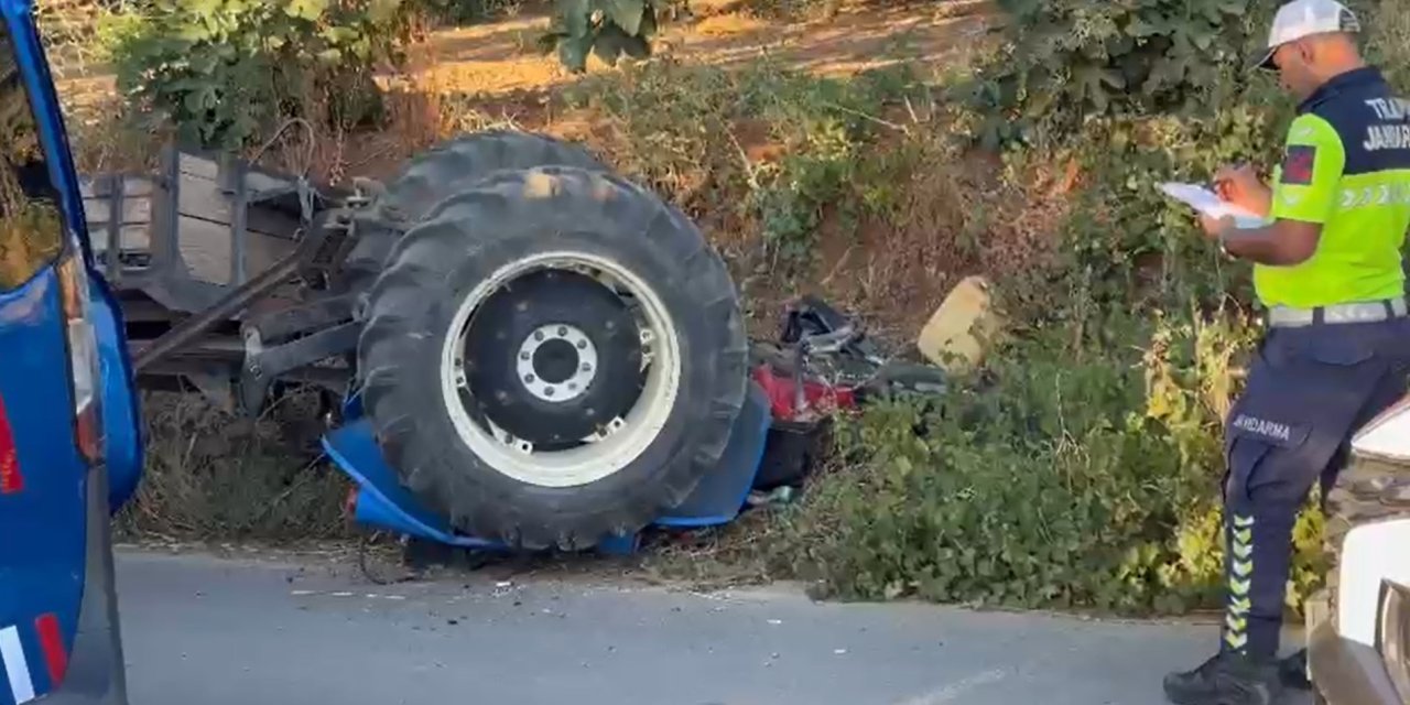 Devrilen traktörün altında kalan sürücü öldü