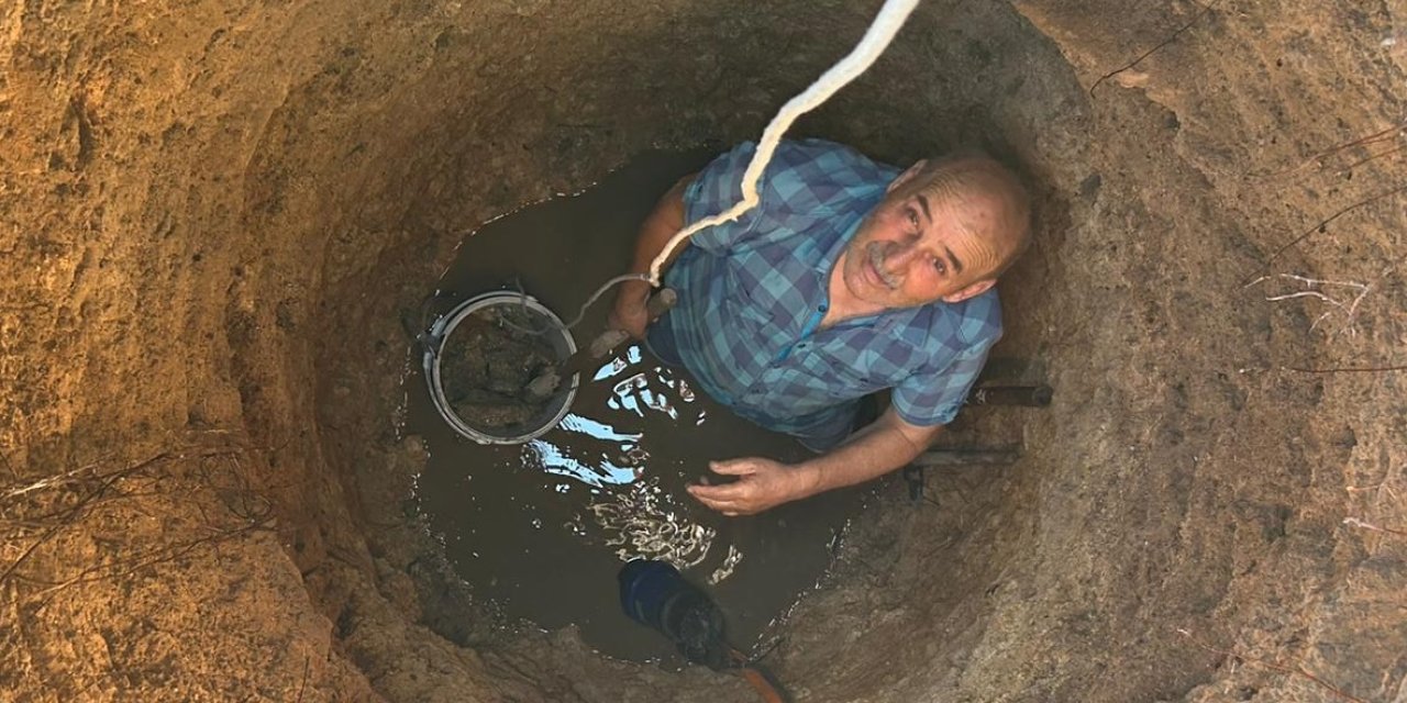 Konya'da 80 yıllık kuyuda ilk kez su bitti