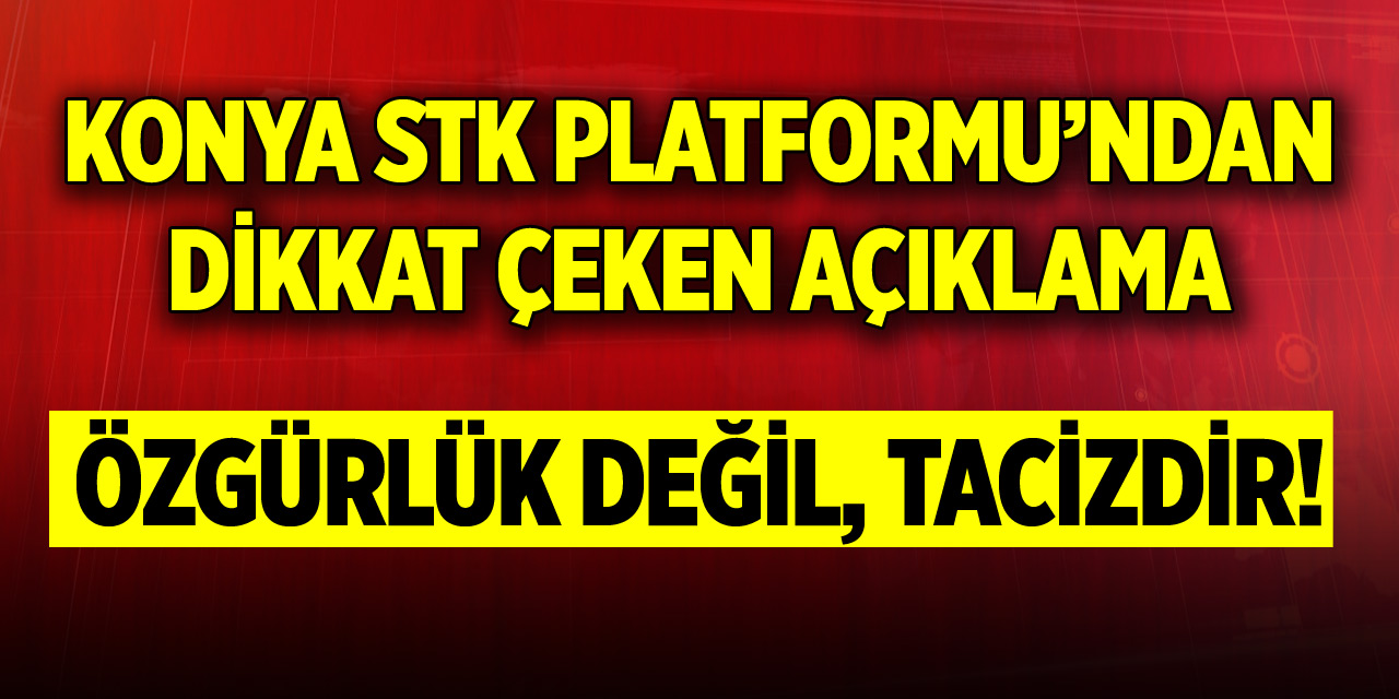 Konya STK Platformu’ndan dikkat çeken açıklama: Özgürlük değil, tacizdir!