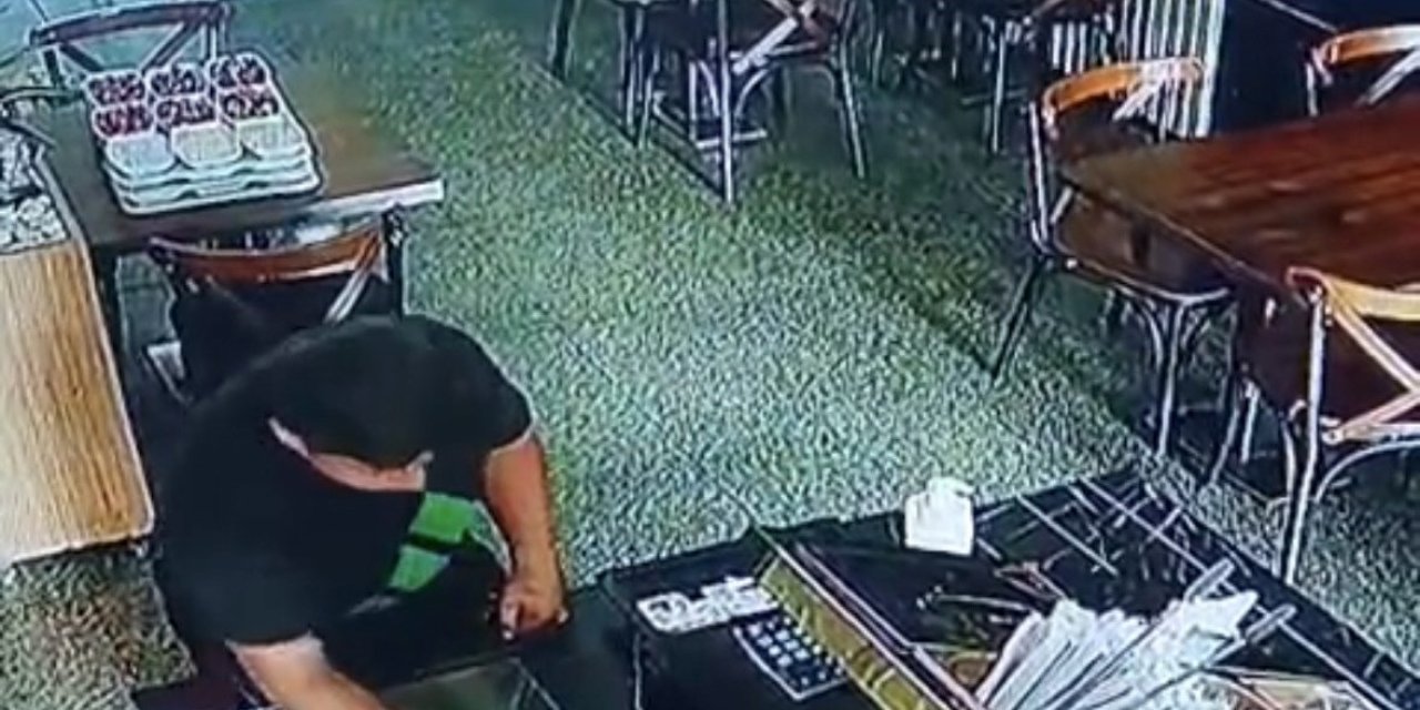 Topallayarak girdi, hırsızlık yaptı