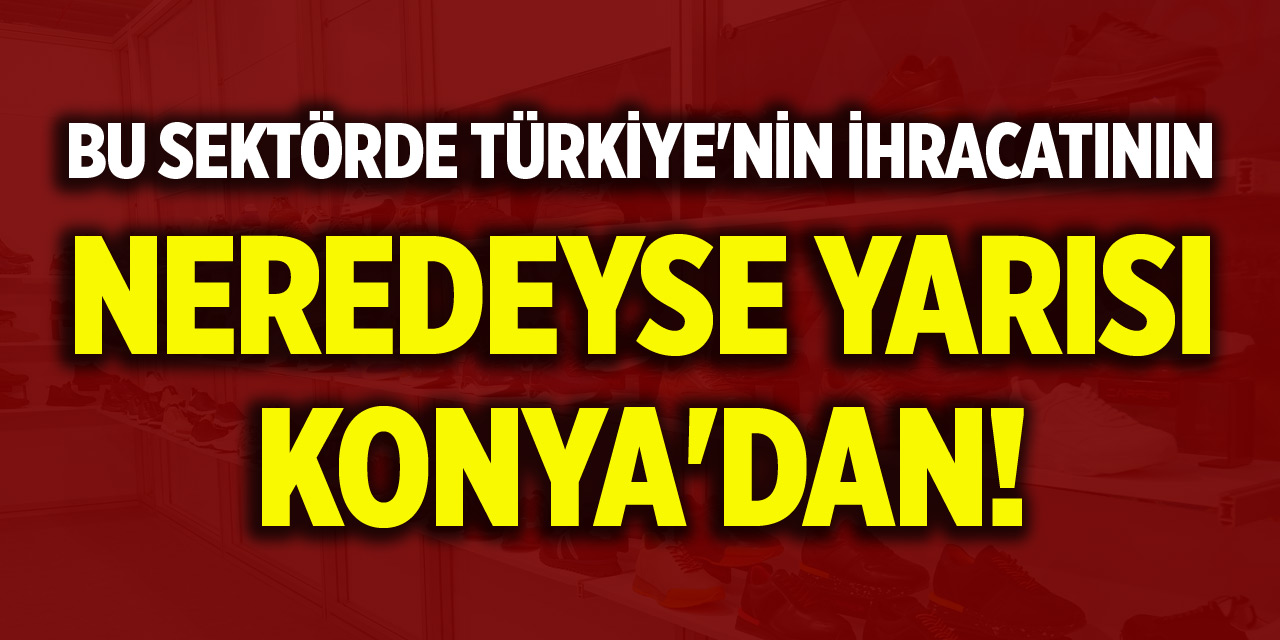Bu sektörde Türkiye'nin ihracatının neredeyse yarısı Konya'dan!