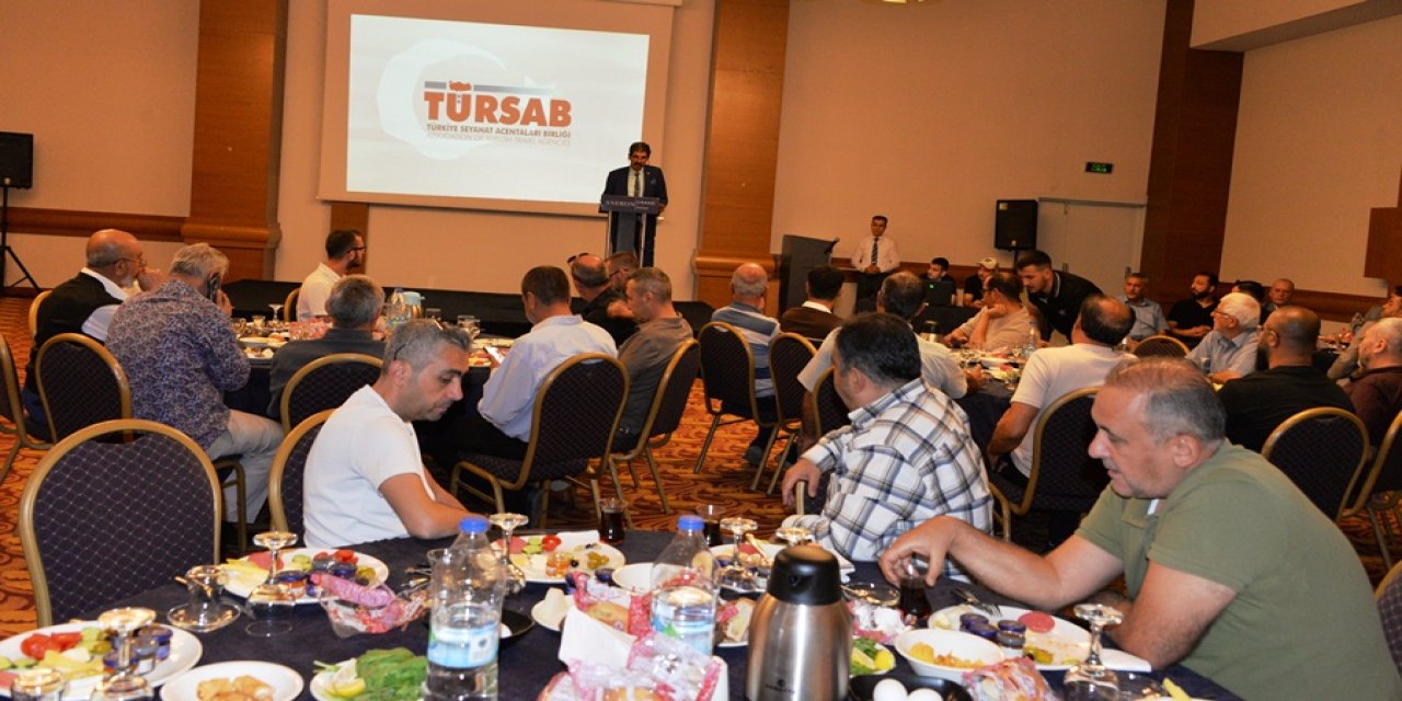 TÜRSAB Konya BTK Başkan adayı Sarıkaya, seyahat acentalarıyla bir araya geldi