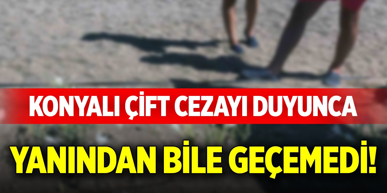 Konyalı çift cezayı duyunca yanından bile geçemedi!