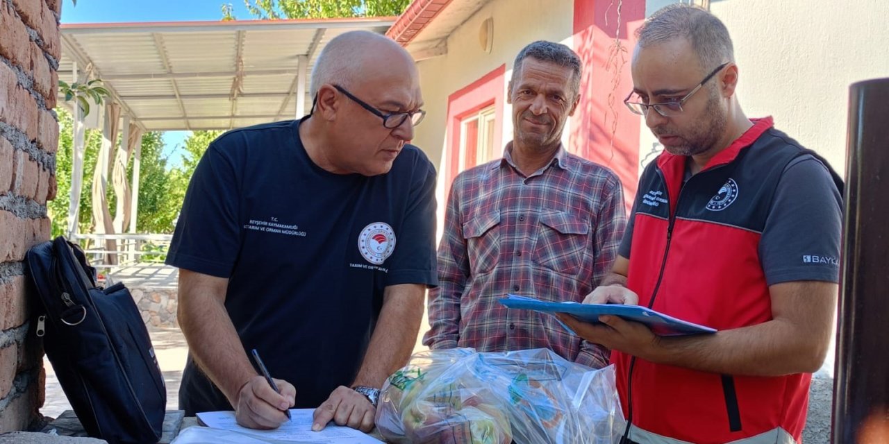 Konya'nın ilçesinde hasat öncesi pestisit denetimleri gerçekleştirildi