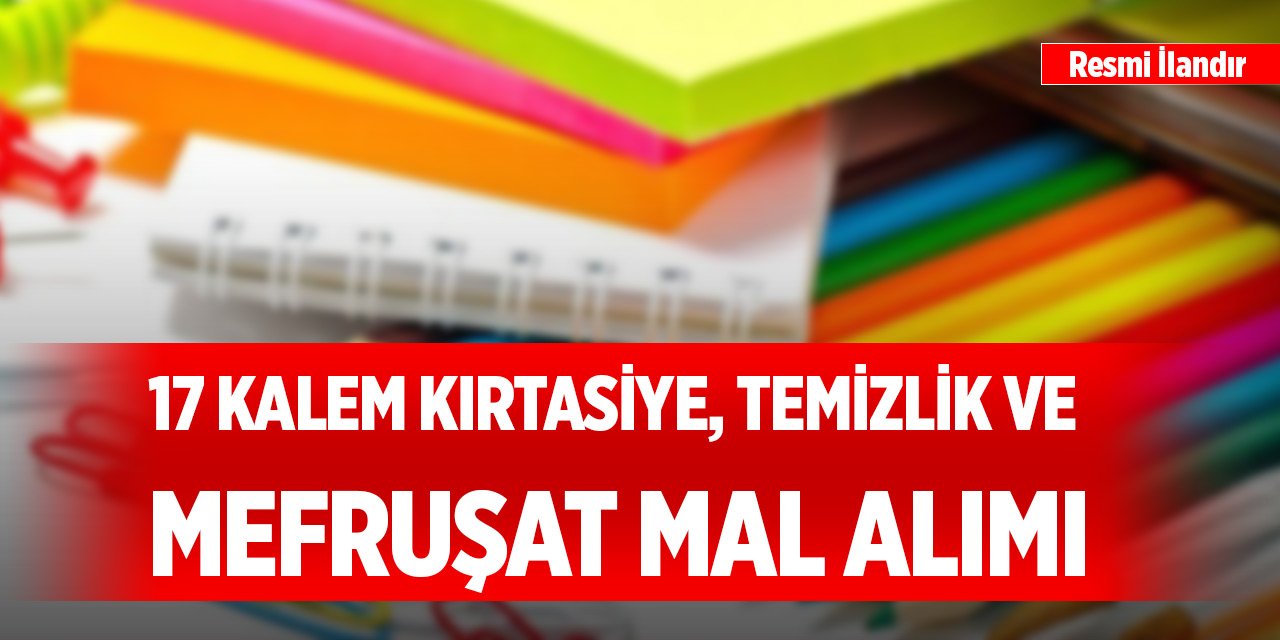 17 kalem kırtasiye, temizlik ve mefruşat mal alımı