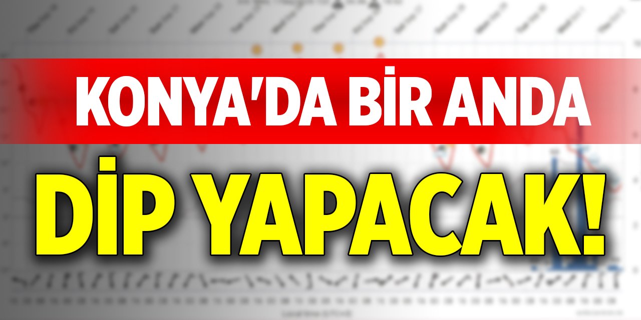 Konya'da bir anda dip yapacak!