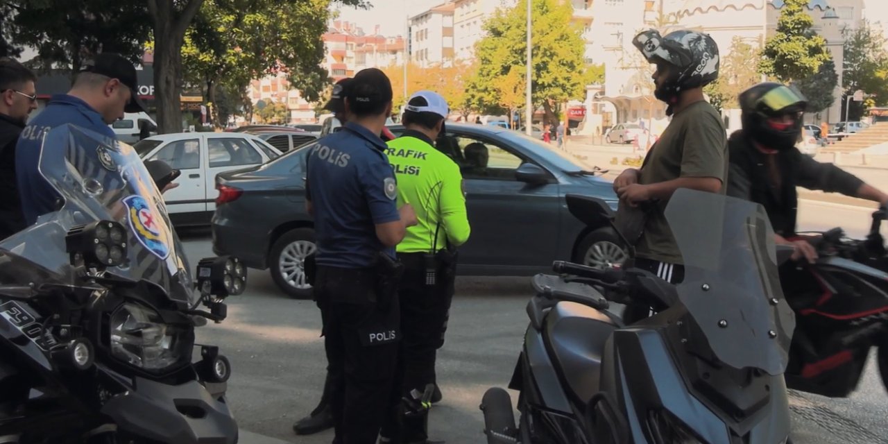 Konya'da geniş çaplı motosiklet uygulaması