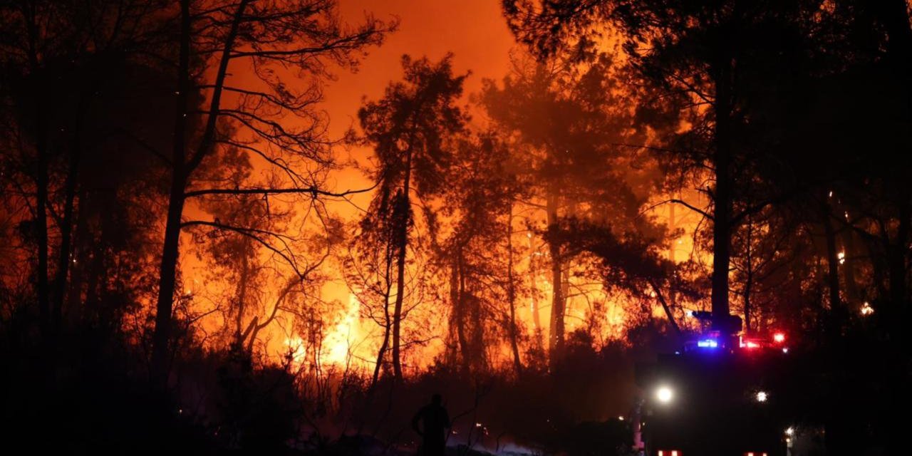 Antalya'nın Aksu ilçesinde orman yangını çıktı