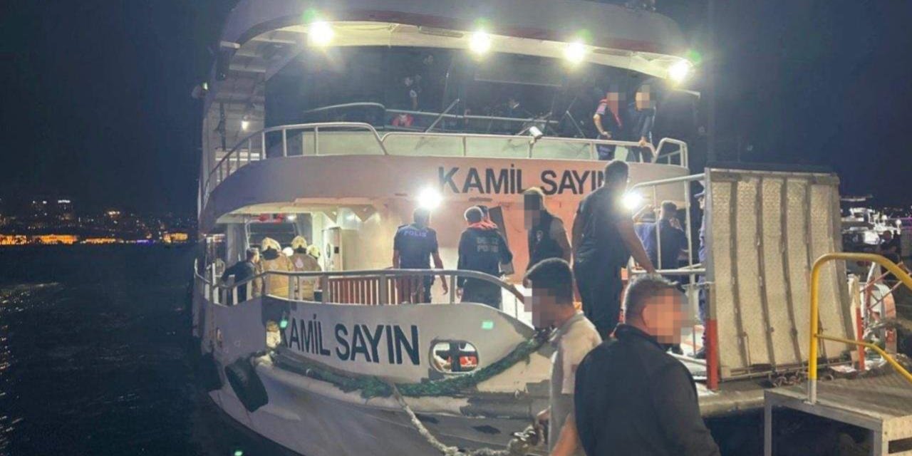 Yolcu teknesi ile gemi çarpıştı