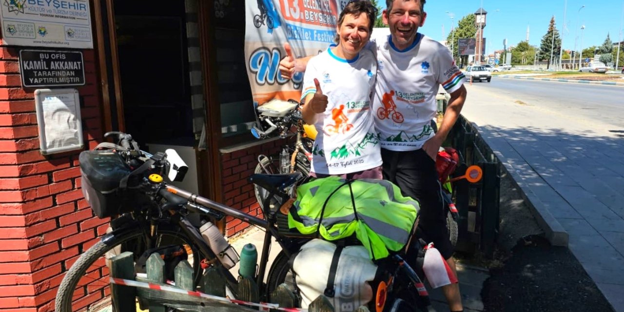 Avusturyalı çift Konya'da mola verdi