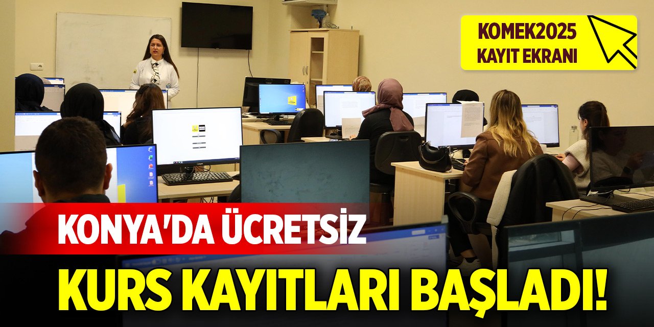 Konya'da ücretsiz kurs kayıtları başladı! KOMEK 2025 kayıt ekranı