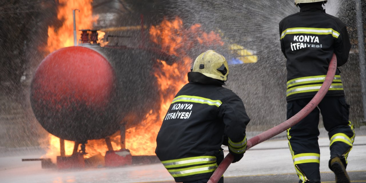 Konya'da itfaiye ekibi 10 bin 502 olaya müdahale etti