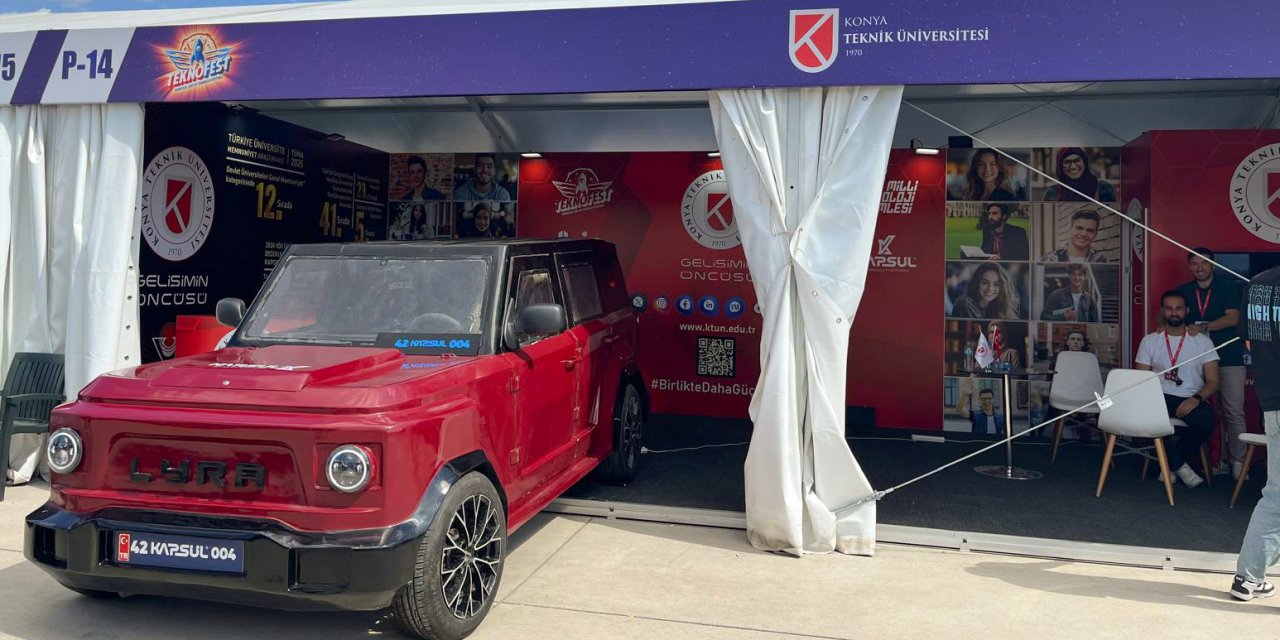 Konya'daki öğrencilerin geliştirdiği “LYRA” elektrikli araç TEKNOFEST'e damga vurdu