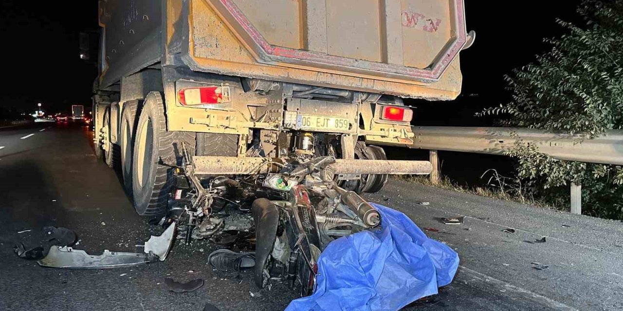 Motosiklet sürücüsünün feci ölümü