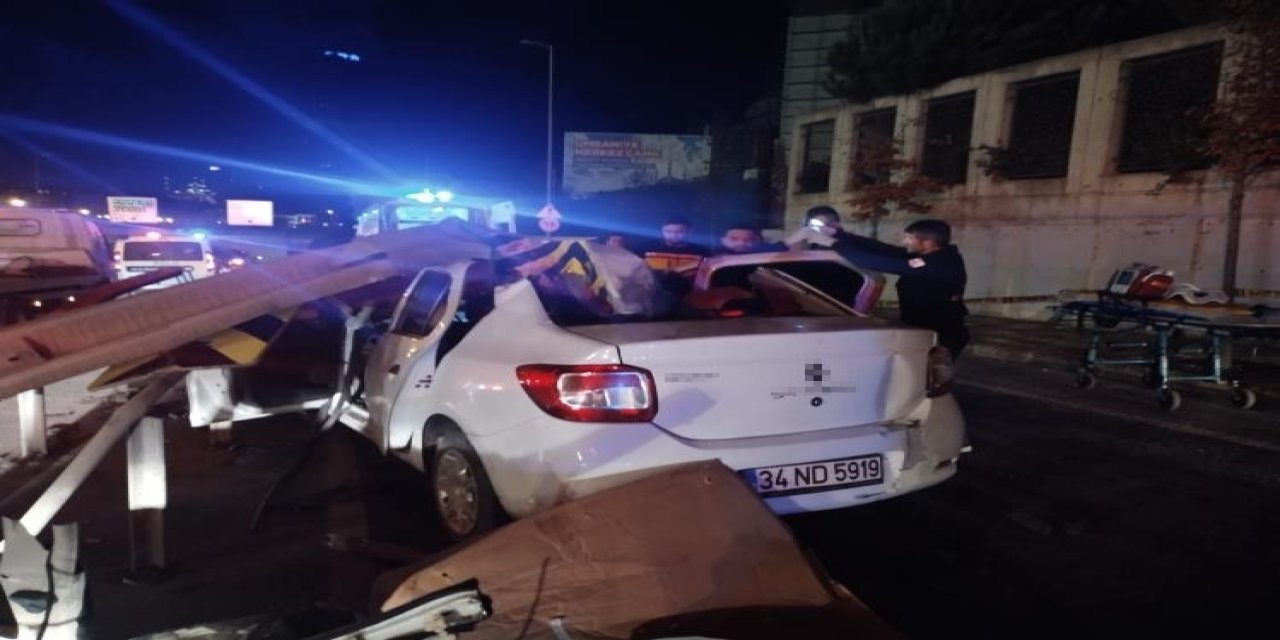 Otomobil bariyere girdi: 1 ölü