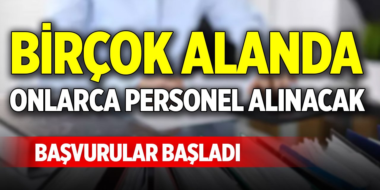 Birçok alanda onlarca personel alınacak! Başvurular başladı