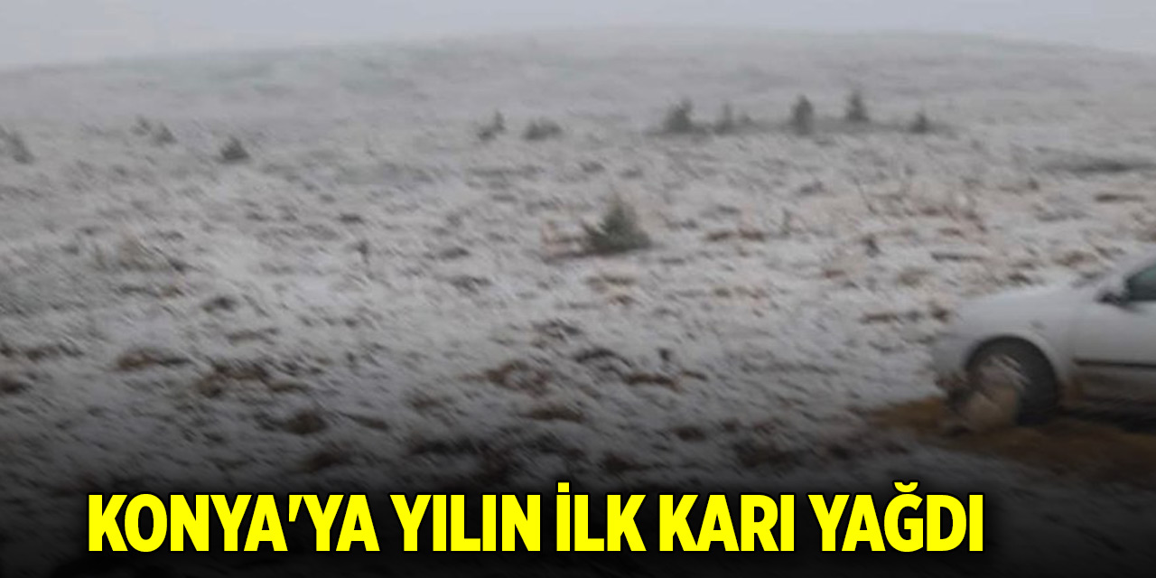 Konya'ya yılın ilk karı yağdı