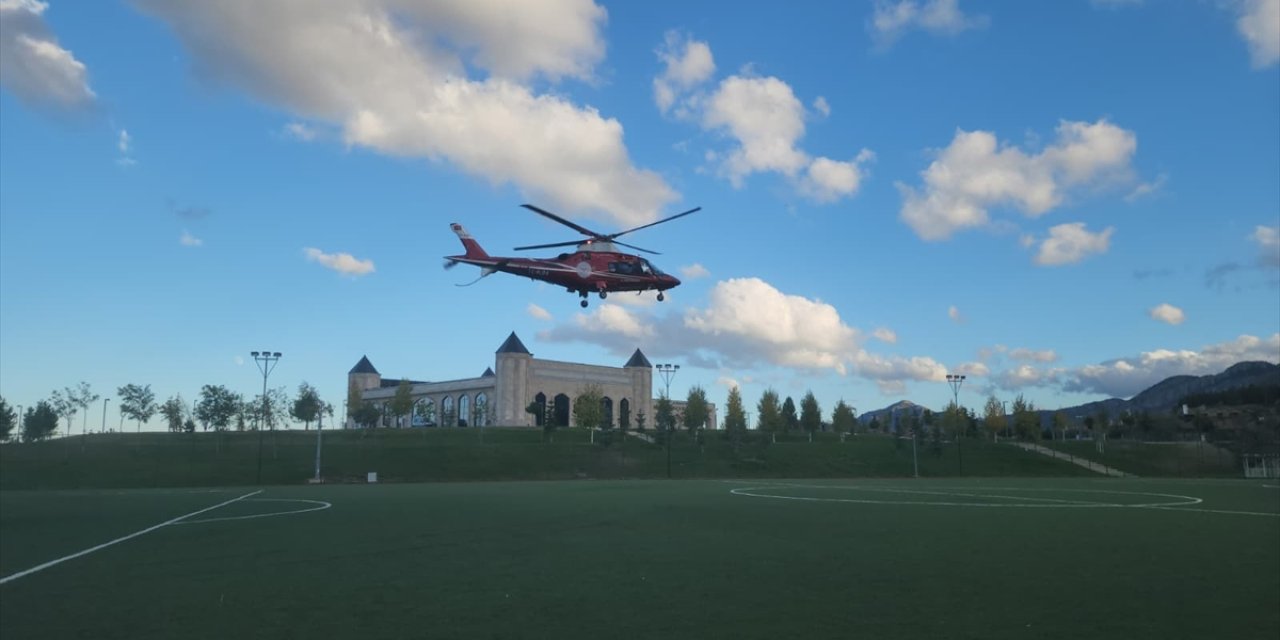 Konya'da hava ambulansı onun için havalandı