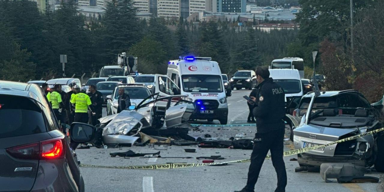 İki otomobil çarpıştı: 1 ölü, 2 yaralı