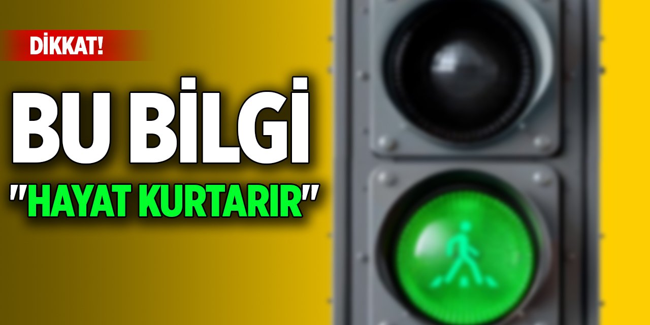 Bu bilgi "hayat kurtarır"