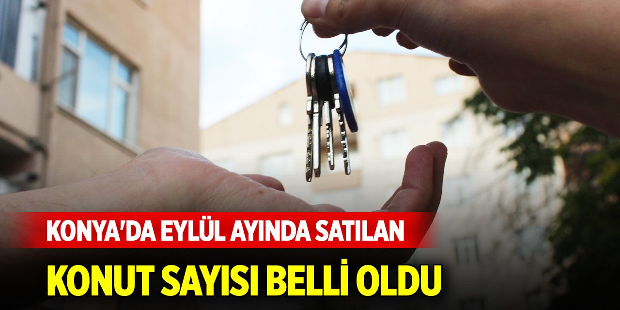 Konya'da eylül ayında satılan konut sayısı belli oldu
