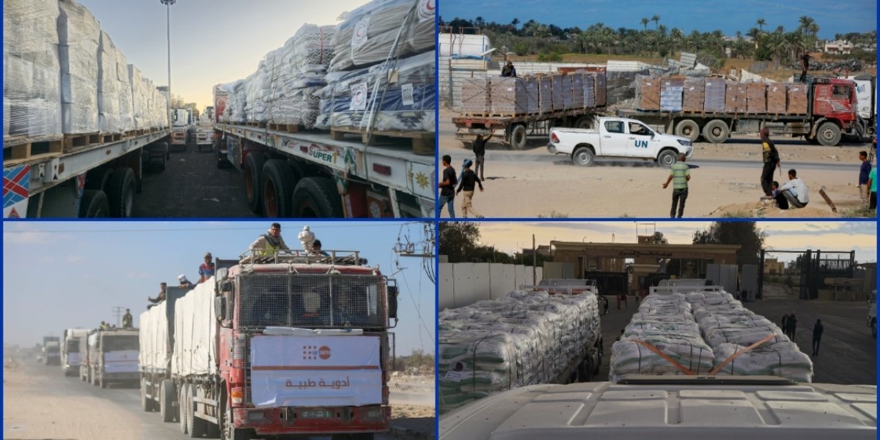 Gazze Şeridi'ne 15 Ekim'de sadece 480 yardım tırı girdi