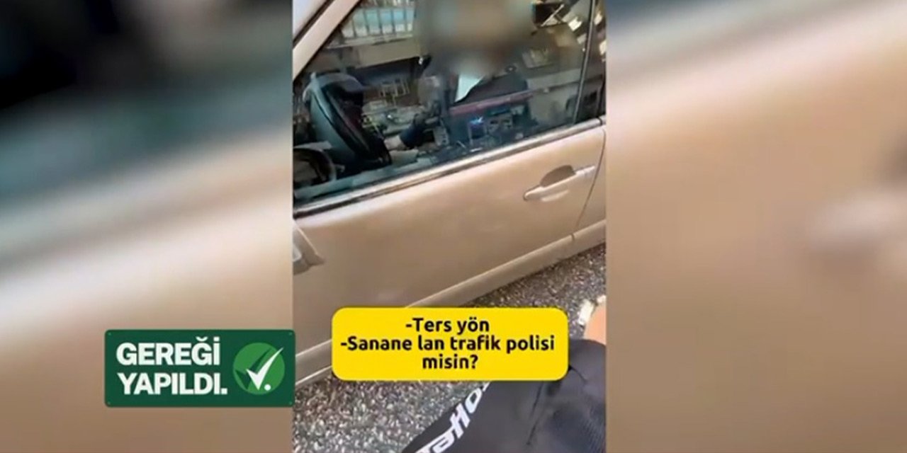 "Trafik polisi misin? İstediğim yerden giderim" demişti! Gereği yapıldı