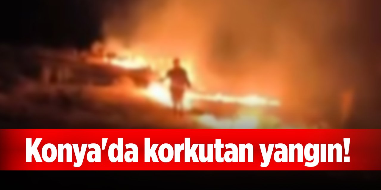 Konya'da korkutan yangın!