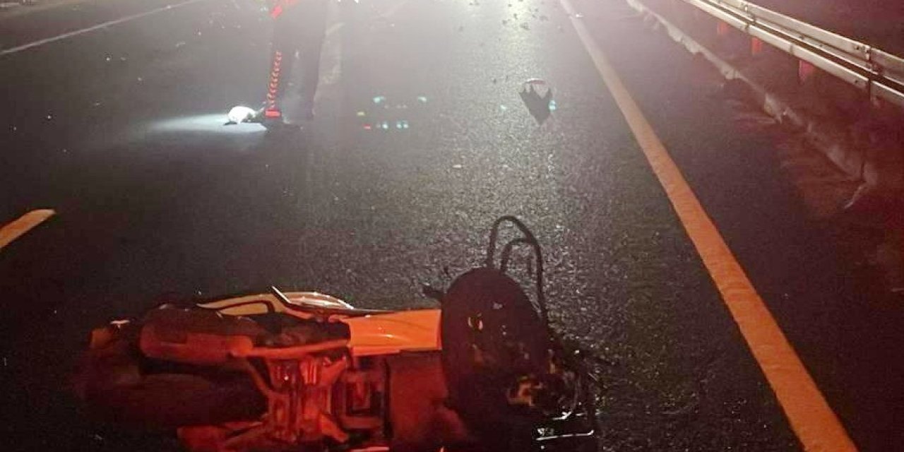 Devrilen motosikletin sürücüsü hayatını kaybetti