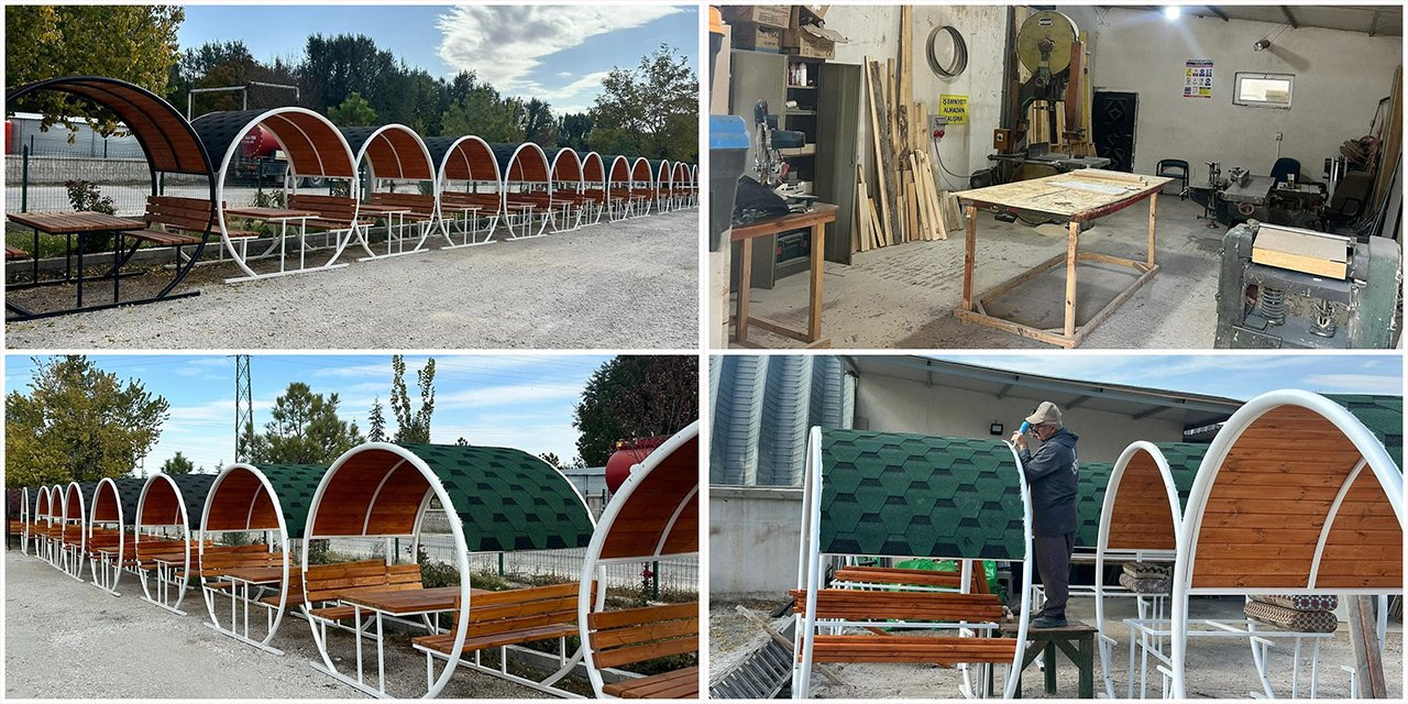 Konya'daki belediye kendi atölyesinde üretip vatandaşa hizmet veriyor