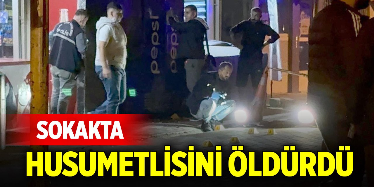 Sokakta karşılaştığı husumetlisini tabanca ile öldürdü