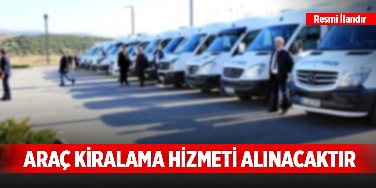 Araç kiralama hizmeti alınacaktır