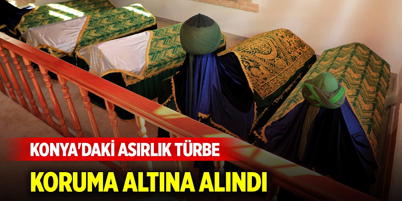 Konya'daki asırlık türbe, özgün mimarisiyle koruma altına alındı