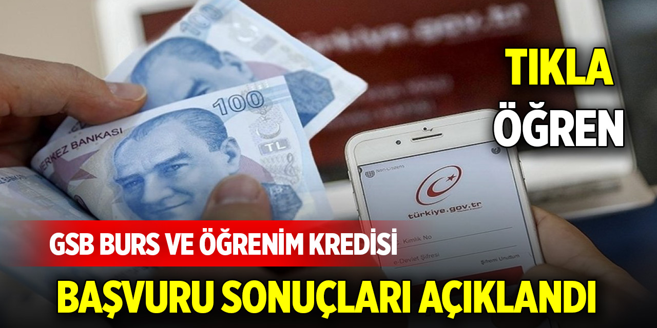 GSB burs ve öğrenim kredisi başvuru sonuçları açıklandı