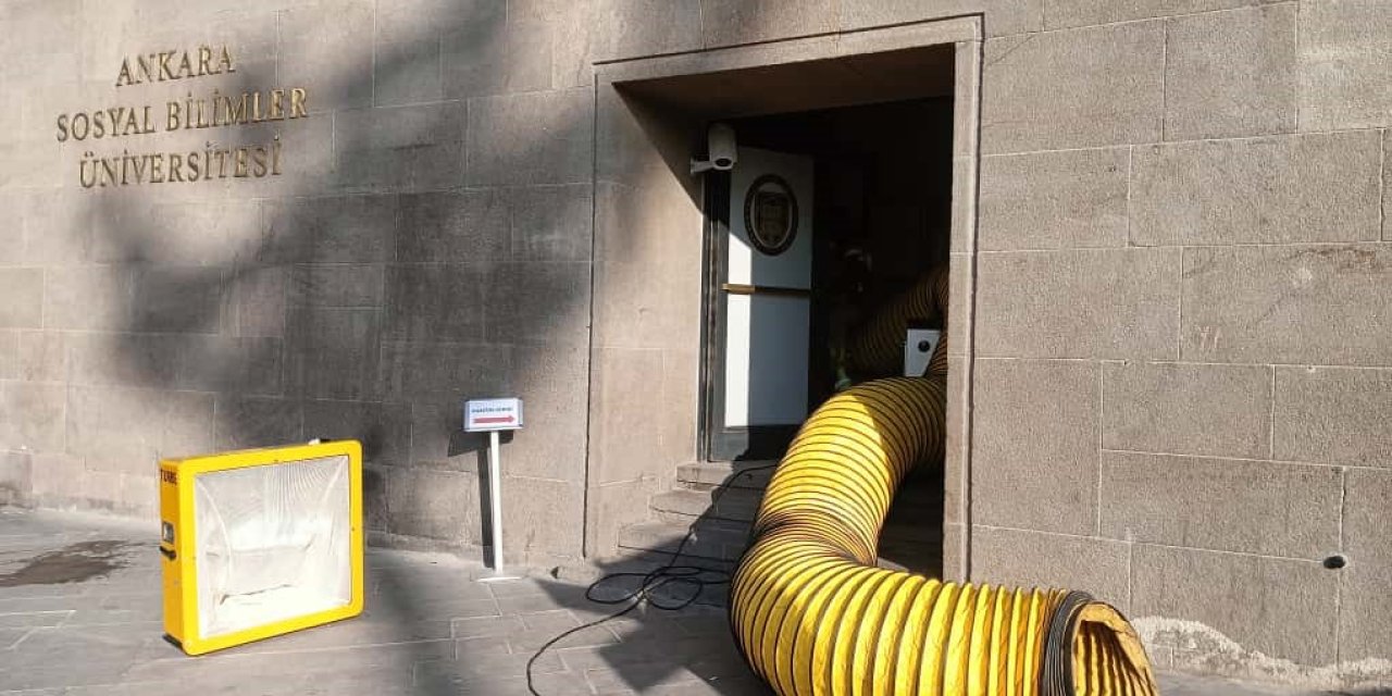 Son Dakika! Ankara Sosyal Bilimler Üniversitesi'nde gaz sıkışmasına bağlı patlama
